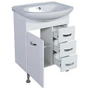 Тумба с раковиной Rush Fiji 65 FIS18165W белая для ванной в интернет-магазине Sanbest