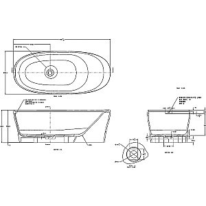 Ванна из искусственного камня Allen Brau Krion Neo XL 2.35002.21 180x80 белая матовая купить в интернет-магазине Sanbest
