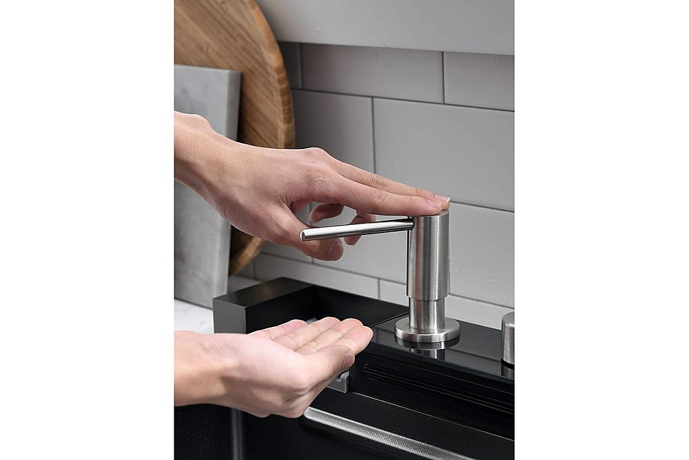 Мойка кухонная Esbano Geyserus-5 ESMKGEYS5 оружейная сталь купить в интернет-магазине сантехники Sanbest