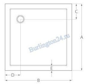 Душевой поддон Burlington Zamori Z1162 100х100 купить в интернет-магазине Sanbest