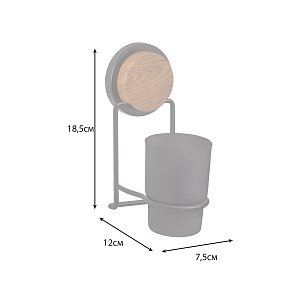 Стакан Fixsen Magic Wood FX-46006 черный/светлое дерево купить в интернет-магазине сантехники Sanbest