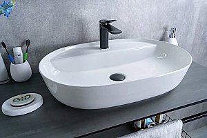 Раковина накладная Gid Lago 61 D1346 51194 белая купить в интернет-магазине Sanbest