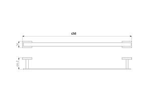 Вешалка для полотенец WONZON & WOGHAND FLAT, Хром (WW-9712-45CM) купить в интернет-магазине сантехники Sanbest