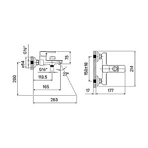 Смеситель для ванны IDDIS Bild BILBL00i02WA купить в интернет-магазине сантехники Sanbest