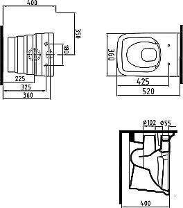 Унитаз подвесной Bien Shine SHKA052N1VP0W3000 белый, с крышкой микролифт, безободковый купить в интернет-магазине Sanbest
