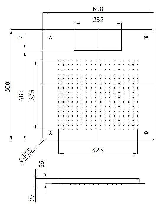 Верхний душ RGW Shower Panels SP-74 60х60 купить в интернет-магазине сантехники Sanbest