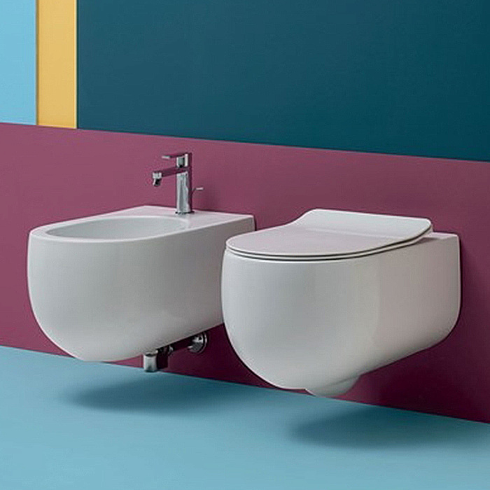 Унитаз подвесной Kerasan Flo 3111 Белый матовый, безободковый купить в интернет-магазине Sanbest