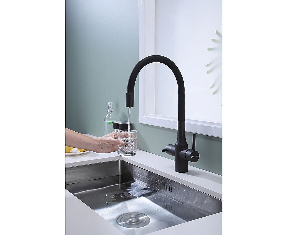 Смеситель для кухни Paulmark Salix Sa213419-AN антрацит купить в интернет-магазине сантехники Sanbest