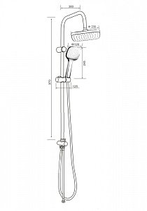 Душевая система Orange O-Shower OW04w белый купить в интернет-магазине сантехники Sanbest