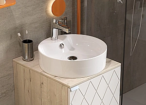 Раковина Sanita luxe Best Shelf 43 BST43SLWB01SH белая купить в интернет-магазине Sanbest