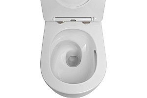 Унитаз подвесной Art&Max NAPOLI AM100CHRV/SC белый, с сиденьем микролифт, безободковый купить в интернет-магазине Sanbest