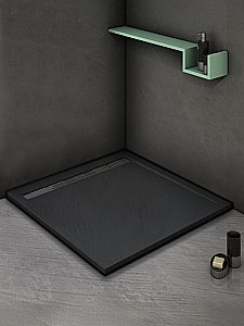 Душевой поддон Weltwasser WW TRS STONE BL 100x100 10000004379 черный купить в интернет-магазине Sanbest