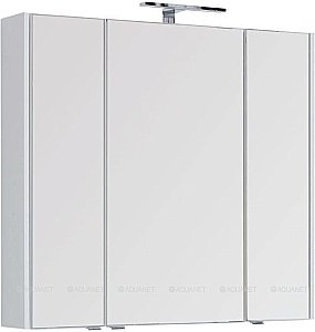 Зеркальный шкаф Aquanet Августа 100 белый купить в интернет-магазине сантехники Sanbest