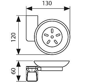 Мыльница Kaiser KH-1503 хром купить в интернет-магазине сантехники Sanbest