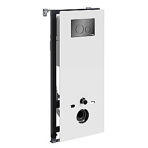 Инсталляция для унитаза WasserKraft Abens 20TLT.010.ME.WH.PB02 белая панель/кнопка черная глянцевая купить в интернет-магазине сантехники Sanbest