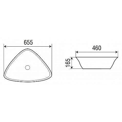 Раковина накладная WeltWasser WW ELBACH 1043 65,5 белая купить в интернет-магазине Sanbest