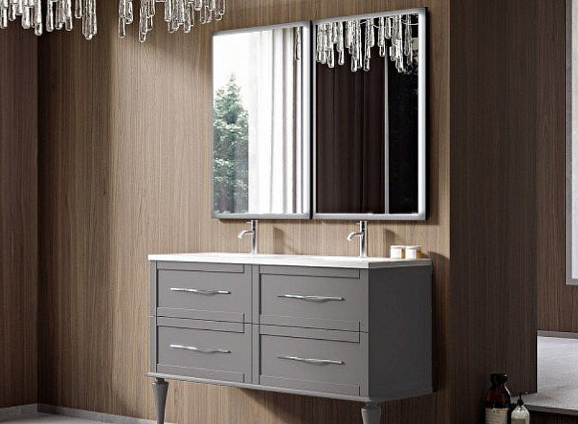 Тумба с раковиной Cezares TIFFANY 120 Grigio Nuvola для ванной в интернет-магазине Sanbest