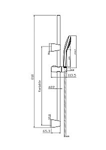 Душевой гарнитур Cersanit NENO 63696 черный матовый купить в интернет-магазине сантехники Sanbest