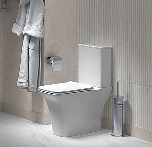Унитаз-компакт Grossman Galaxy GR-4470S безободковый, с крышкой микролифт, с бачком, белый купить в интернет-магазине Sanbest