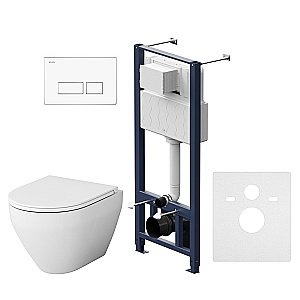 Унитаз подвесной AM.PM Spirit 2.0 IS47001.701700 белый, безободковый, с инсталляцией купить в интернет-магазине Sanbest