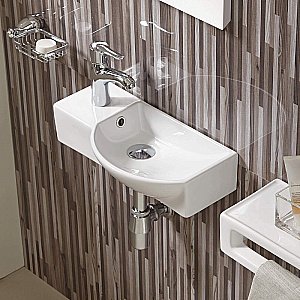 Раковина подвесная WeltWasser WW AISBACH 7950 GL-WT 50,5 белая купить в интернет-магазине Sanbest