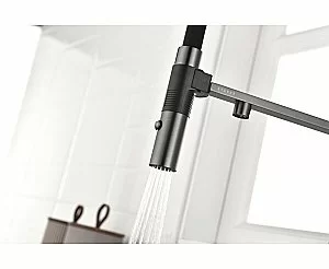 Смеситель для кухни Paulmark Gravity Gr213888-GM вороненая сталь купить в интернет-магазине сантехники Sanbest