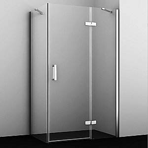 Душевой уголок WasserKRAFT Aller 10H07 120x90 профиль хром/декор белый купить в интернет-магазине Sanbest