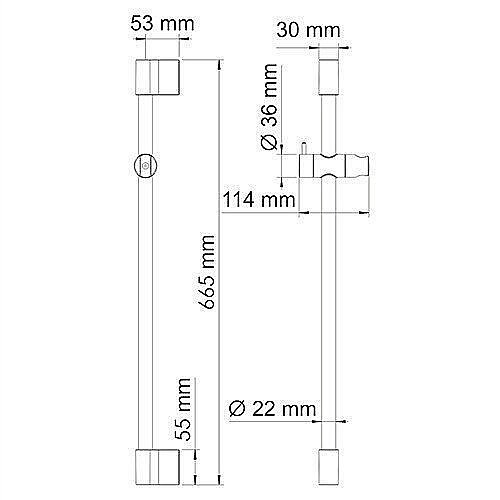 Душевая штанга WasserKRAFT A154 купить в интернет-магазине сантехники Sanbest