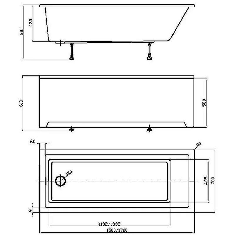 Ванна Aquatek София 170x70 SOF170-0000001 белая купить в интернет-магазине Sanbest