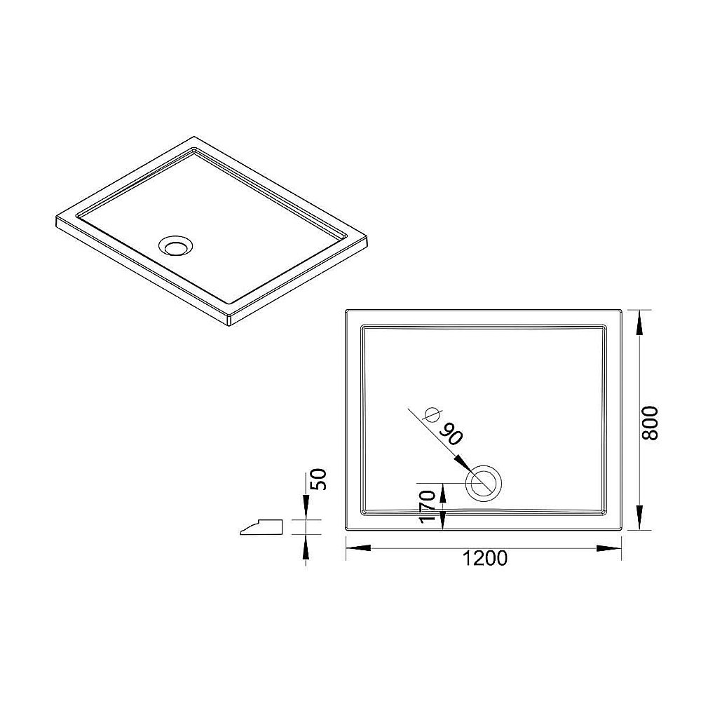 Душевой поддон Vincea VST-5AR-8012 120х80 белый купить в интернет-магазине Sanbest