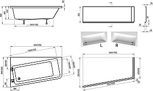 Ванна акриловая Ravak 10° 160x95 купить в интернет-магазине Sanbest