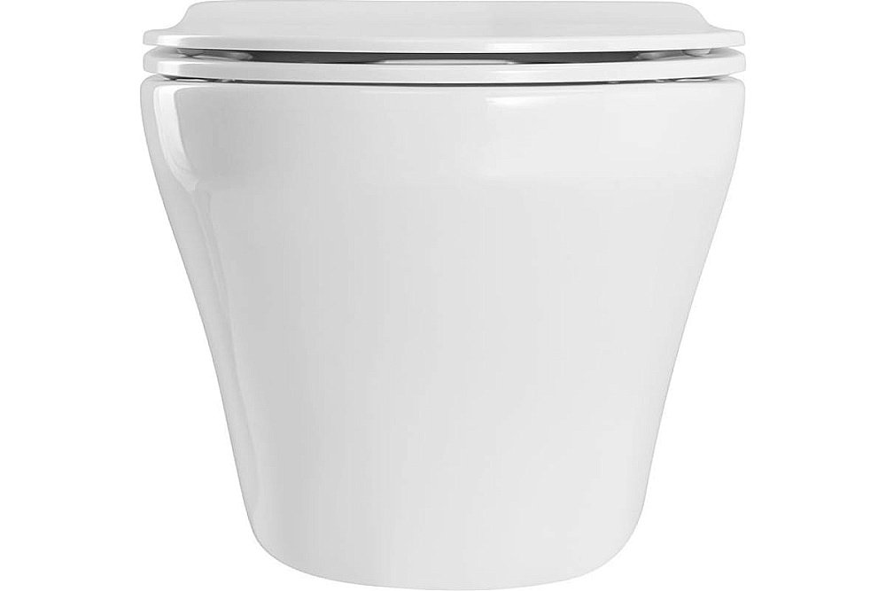 Унитаз подвесной Art&Max GINA AM218CHR/SC белый, с сиденьем микролифт, безободковый купить в интернет-магазине Sanbest