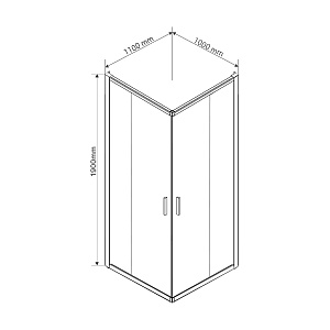 Душевой уголок Vincea Garda 110x100 стекло шиншилла/профиль хром купить в интернет-магазине Sanbest