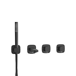 Смеситель для ванны WasserKRAFT Nuthe SET2864 черный матовый купить в интернет-магазине сантехники Sanbest