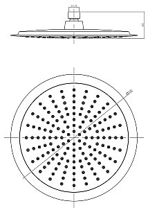 Верхний душ Lemark LM8034C купить в интернет-магазине сантехники Sanbest