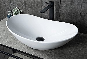 Раковина накладная Gid Lago 61 N9811 51175 белая купить в интернет-магазине Sanbest