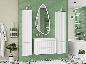 Пенал подвесной Misty Victory 35 VIC-05035-010L белый левый для ванной в интернет-магазине сантехники Sanbest