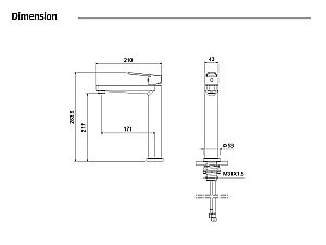 Смеситель для раковины Aquatek Лугано AQ1704BGM 217 оружейная сталь, без донного клапана купить в интернет-магазине сантехники Sanbest