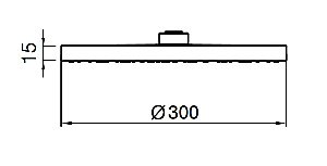 Верхний душ Webert SHOWER SET AC1010015PVC хром купить в интернет-магазине сантехники Sanbest