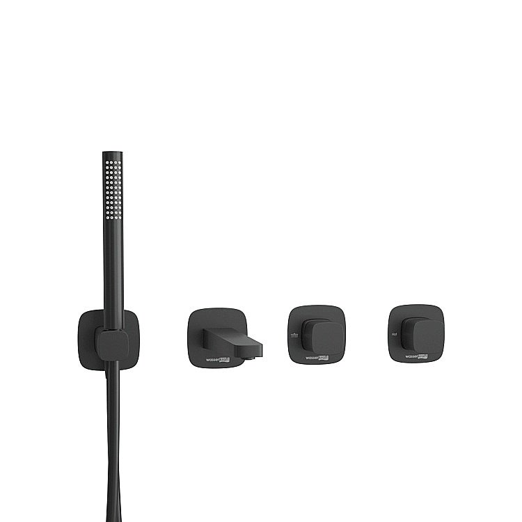 Смеситель для ванны WasserKRAFT Nuthe SET2864 черный матовый купить в интернет-магазине сантехники Sanbest