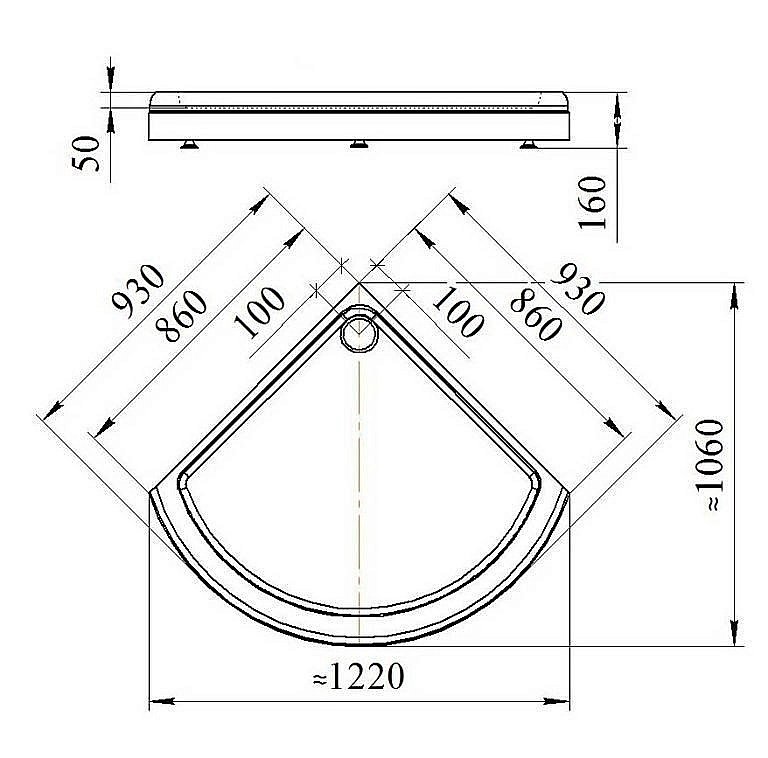 Душевой поддон Радомир 1-11-0-0-0-001 93х93 белый купить в интернет-магазине Sanbest
