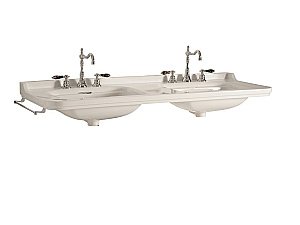 Консоль с раковиной Kerasan Waldorf 9195K 150 хром с 3 отверстиями для ванной в интернет-магазине сантехники Sanbest