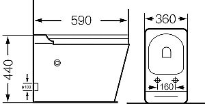 Унитаз приставной Grossman GR-PR-5501impuls с крышкой микролифт купить в интернет-магазине Sanbest