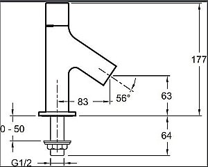 Cмеситель для раковины Jacob Delafon TALAN E10092RU-CP купить в интернет-магазине сантехники Sanbest