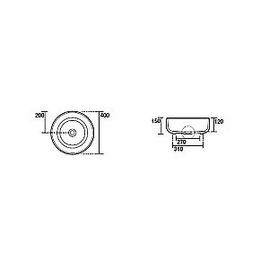 Раковина накладная Kerasan Nolita 40 534489 Ferro matt купить в интернет-магазине Sanbest