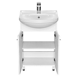 Тумба с раковиной Акватон Джимми 57 У белая для ванной в интернет-магазине Sanbest