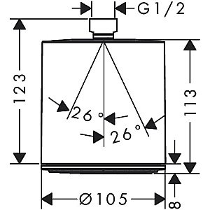 Верхний душ Hansgrohe Pulsify 24130000 хром купить в интернет-магазине сантехники Sanbest