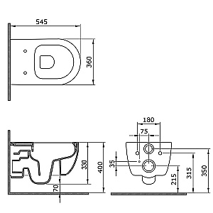 Инсталляция для унитаза Azario AZ-8010-1000 купить в интернет-магазине сантехники Sanbest