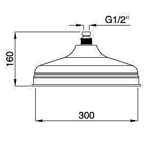 Верхний душ Cezares CZR-U-SP8-30-02 купить в интернет-магазине сантехники Sanbest
