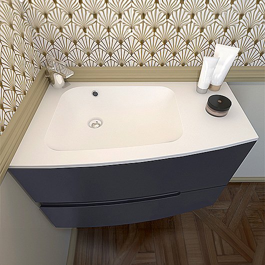 Раковина стеклянная Jacob Delafon Nona EB1884RU-DE1 80 матовая белая купить в интернет-магазине Sanbest